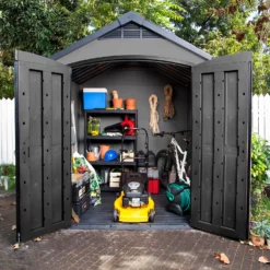 Keter Premier 7 X 7ft Outdoor Garden Apex Storage Shed - Grey -Garden Outdoor Equipment Store 12882034 9565036180690085