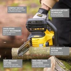 STANLEY FATMAX V20 18V Cordless 30Cm Chainsaw (Sfmccs630M1-Gb) -Garden Outdoor Equipment Store 12882310 1165052745702899