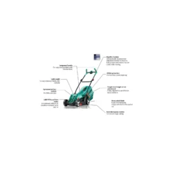 Bosch 1400W Rotak 37-14 Electric Lawn Mower - 37cm -Garden Outdoor Equipment Store 12883599 1924843325901372