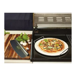 BBQ Pizza Stone With Stand And Cutter -Garden Outdoor Equipment Store 12884201 2534843338122889
