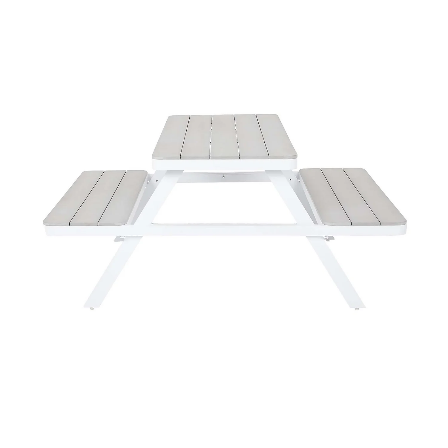Picnic Bench - White & Grey 6 Picnic Bench - White & Grey - Image 4