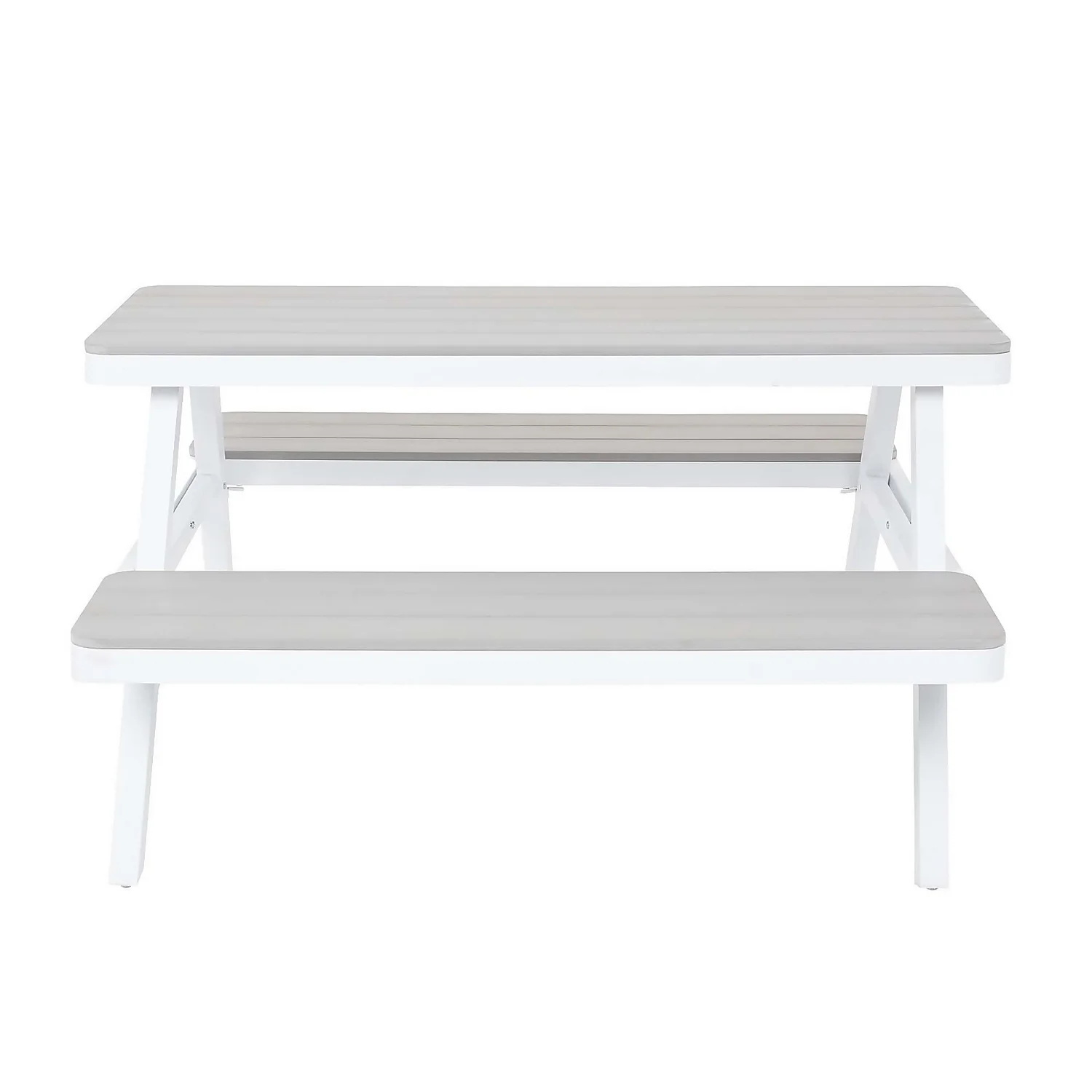 Picnic Bench - White & Grey 5 Picnic Bench - White & Grey - Image 3