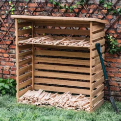 Wooden Log Store 10 Wooden Log Store -Garden Outdoor Equipment Store 12885936 1605013038793324