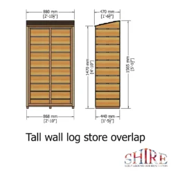 Shire Tall Wall Log Store - 3x1.5ft 16 Shire Tall Wall Log Store - 3x1.5ft -Garden Outdoor Equipment Store 12887202 2044851593436426