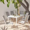 Malindi 6 Seater Garden Dining Set - Grey -Garden Outdoor Equipment Store 12887812 1144843280529303