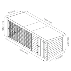 Mercia 10 X 4 Dog Kennel & Run (Installed) 20 Mercia 10 X 4 Dog Kennel & Run (Installed) -Garden Outdoor Equipment Store 12888271 1064843293909783