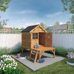 Mercia 4 X 7ft Snug Wooden Playhouse With Tower -Garden Outdoor Equipment Store 12888281 1405027835769392