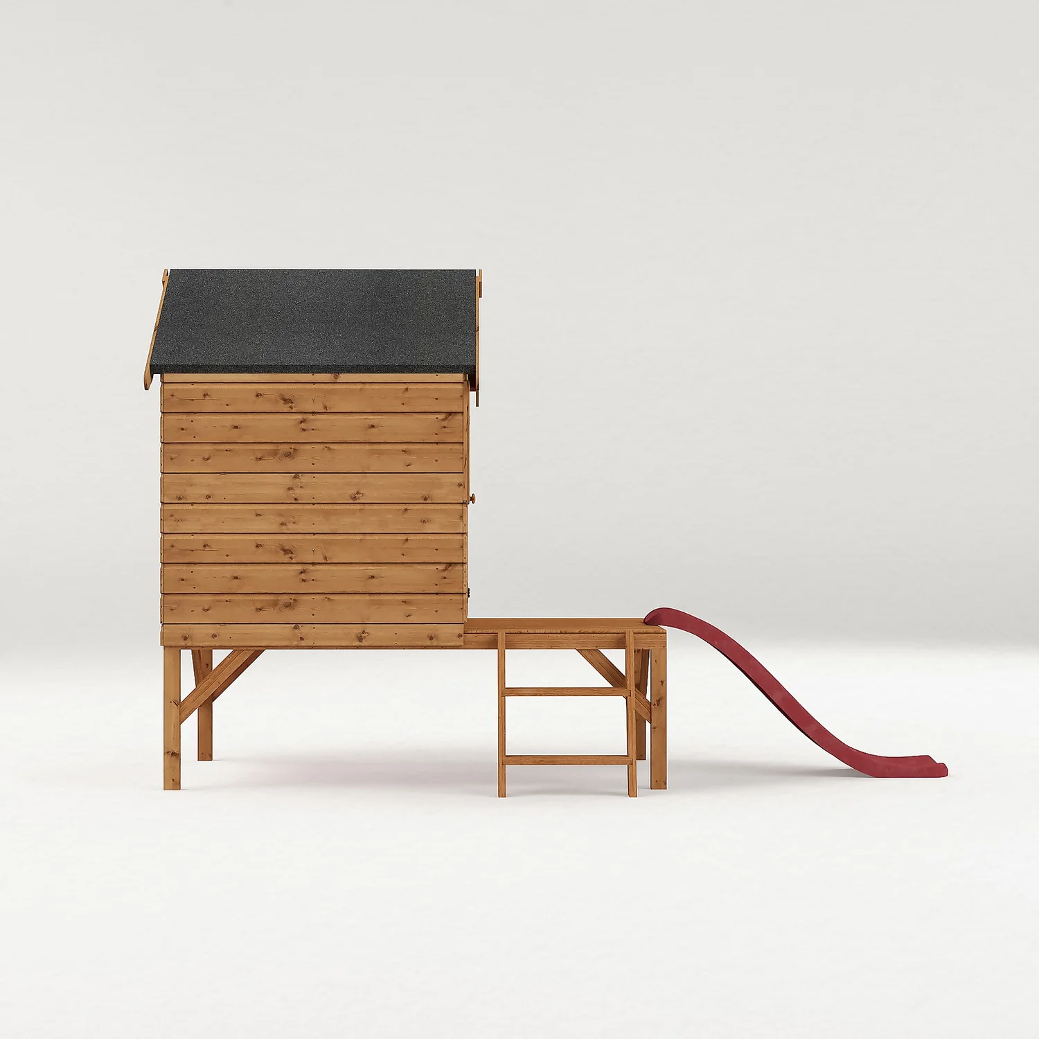 Mercia 7 X 9'4ft Snug Wooden Playhouse Tower And Slide 6 Mercia 7 X 9'4ft Snug Wooden Playhouse Tower And Slide - Image 4