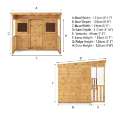 Mercia 5'9ft X 5'8ft Pent Style Wooden Playhouse - Installation Included -Garden Outdoor Equipment Store 12888290 7365019819136464