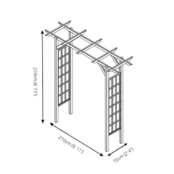 Mercia Flat Top Arch -Garden Outdoor Equipment Store 12888298 1224843954305336
