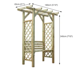 Mercia Pergola Seated Arbour -Garden Outdoor Equipment Store 12888303 1084884721489659