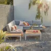 Spirit Metal Garden Corner Sofa Set - Grey -Garden Outdoor Equipment Store 12889918 8284846180990773