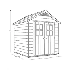 Keter Newton 7.5 X 7ft Outdoor Plastic Garden Storage Shed - Brown 14 Keter Newton 7.5 X 7ft Outdoor Plastic Garden Storage Shed - Brown -Garden Outdoor Equipment Store 12909854 1554845876068481
