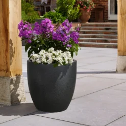 Sierra Black Egg Garden Pot - 32cm -Garden Outdoor Equipment Store 12970080 2004933184798637