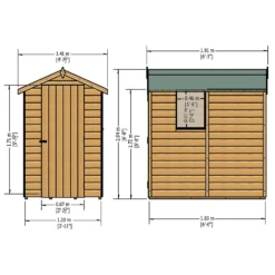 Shire 6 X 4ft Shed Shetland Shiplap 13 Shire 6 X 4ft Shed Shetland Shiplap -Garden Outdoor Equipment Store 13082805 1864862497293978