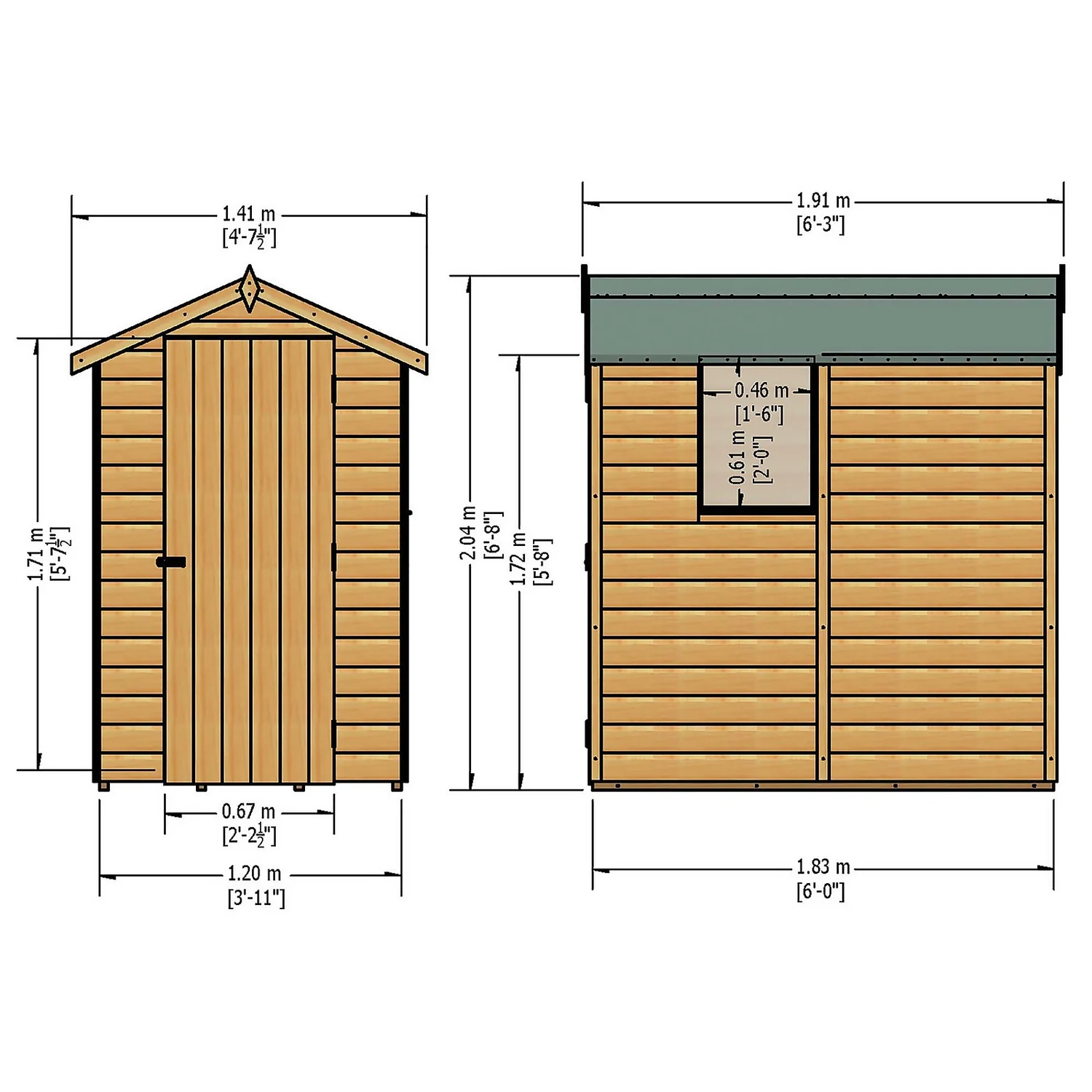 Shire 6 X 4ft Shed Shetland Shiplap 8 Shire 6 X 4ft Shed Shetland Shiplap - Image 6