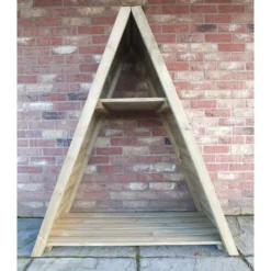 Shire Large Triangular Log Store Tongue And Groove -Garden Outdoor Equipment Store 13082827 3674862456372886