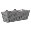 19in Faux Rattan Planter - Slate 2 19in Faux Rattan Planter - Slate -Garden Outdoor Equipment Store 13280784 2974933436817456