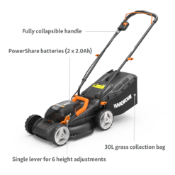 Worx 40V WG779E.2 Cordless Lawn Mower - 34cm 12 Worx 40V WG779E.2 Cordless Lawn Mower - 34cm -Garden Outdoor Equipment Store 13326411 1834944645706683