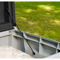 Keter Ace Outdoor Garden Storage Box 124 X 55 X 62.5 Cm - Grey And Black -Garden Outdoor Equipment Store 13432924 1234947994705587