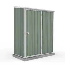 Absco 5 X 3ft Space Saver Metal Pent Shed - Green