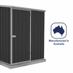 Absco 5 X 3ft Space Saver Metal Pent Shed - Dark Grey -Garden Outdoor Equipment Store 13440829 2054929186594831