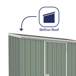 Absco 7.5 X 3ft Space Saver Metal Pent Shed - Green 13 Absco 7.5 X 3ft Space Saver Metal Pent Shed - Green -Garden Outdoor Equipment Store 13440840 1384929186087726
