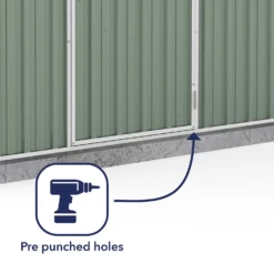 Absco 7.5 X 3ft Space Saver Metal Pent Shed - Green 15 Absco 7.5 X 3ft Space Saver Metal Pent Shed - Green -Garden Outdoor Equipment Store 13440840 1444929186203418