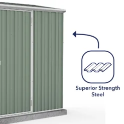Absco 7.5 X 3ft Space Saver Metal Pent Shed - Green 16 Absco 7.5 X 3ft Space Saver Metal Pent Shed - Green -Garden Outdoor Equipment Store 13440840 7074929186278937