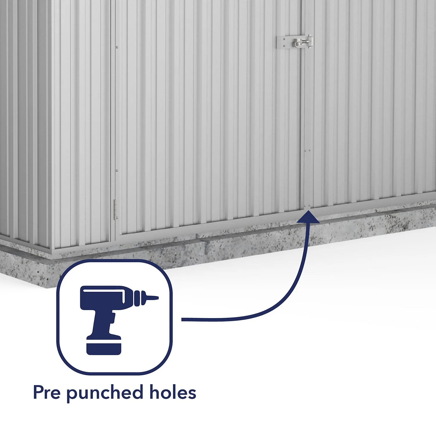 Absco 10 X 20ft Utility Workshop Apex Metal Shed - Zinc 8 Absco 10 X 20ft Utility Workshop Apex Metal Shed - Zinc - Image 6