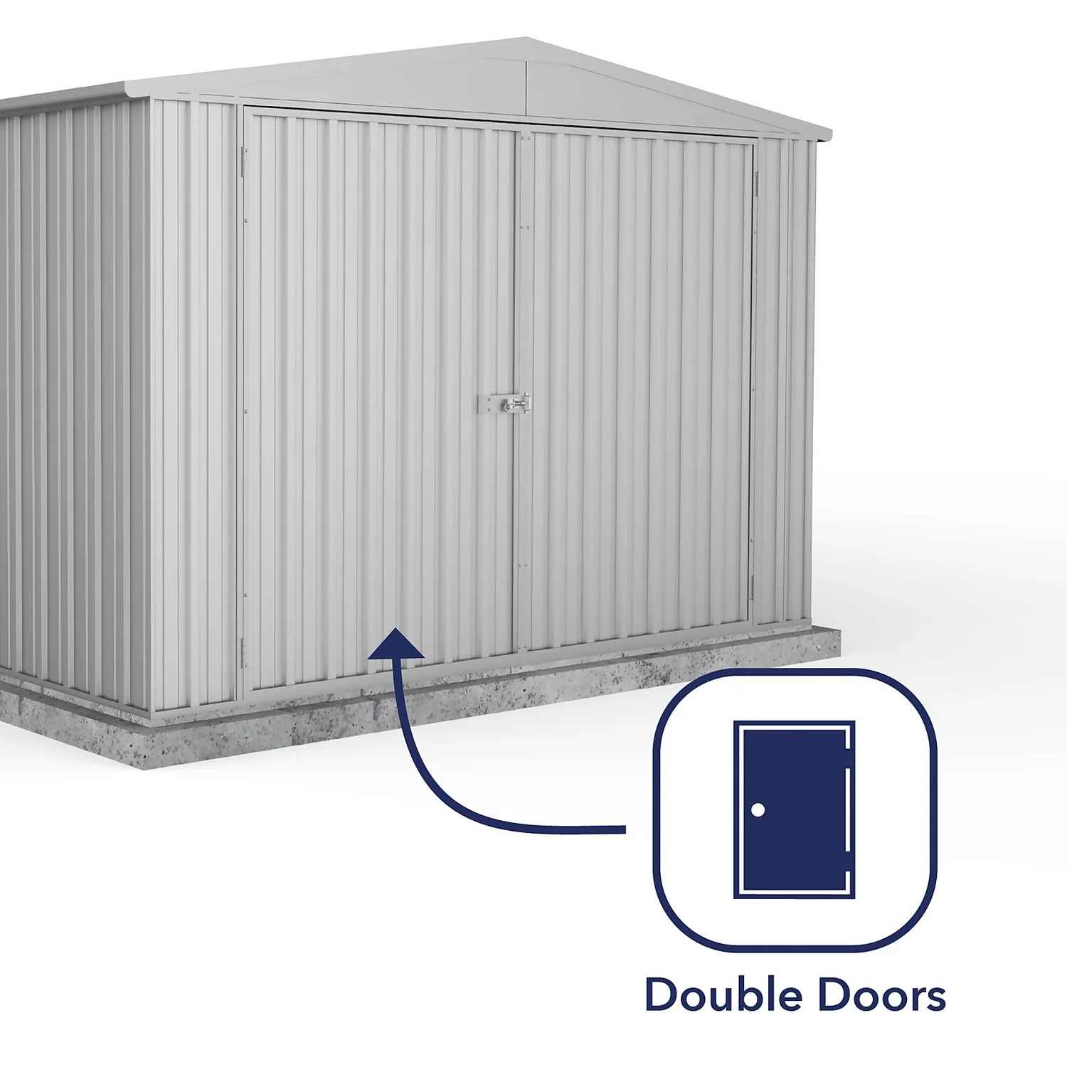 Absco 10 X 20ft Utility Workshop Apex Metal Shed - Zinc 7 Absco 10 X 20ft Utility Workshop Apex Metal Shed - Zinc - Image 5