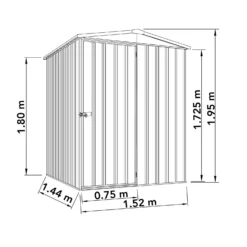 Absco 5 X 5ft Regent Metal Apex Shed - Grey 12 Absco 5 X 5ft Regent Metal Apex Shed - Grey -Garden Outdoor Equipment Store 13440867 1134929163611822