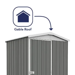 Absco 5 X 5ft Regent Metal Apex Shed - Grey 13 Absco 5 X 5ft Regent Metal Apex Shed - Grey -Garden Outdoor Equipment Store 13440867 3914929163692579