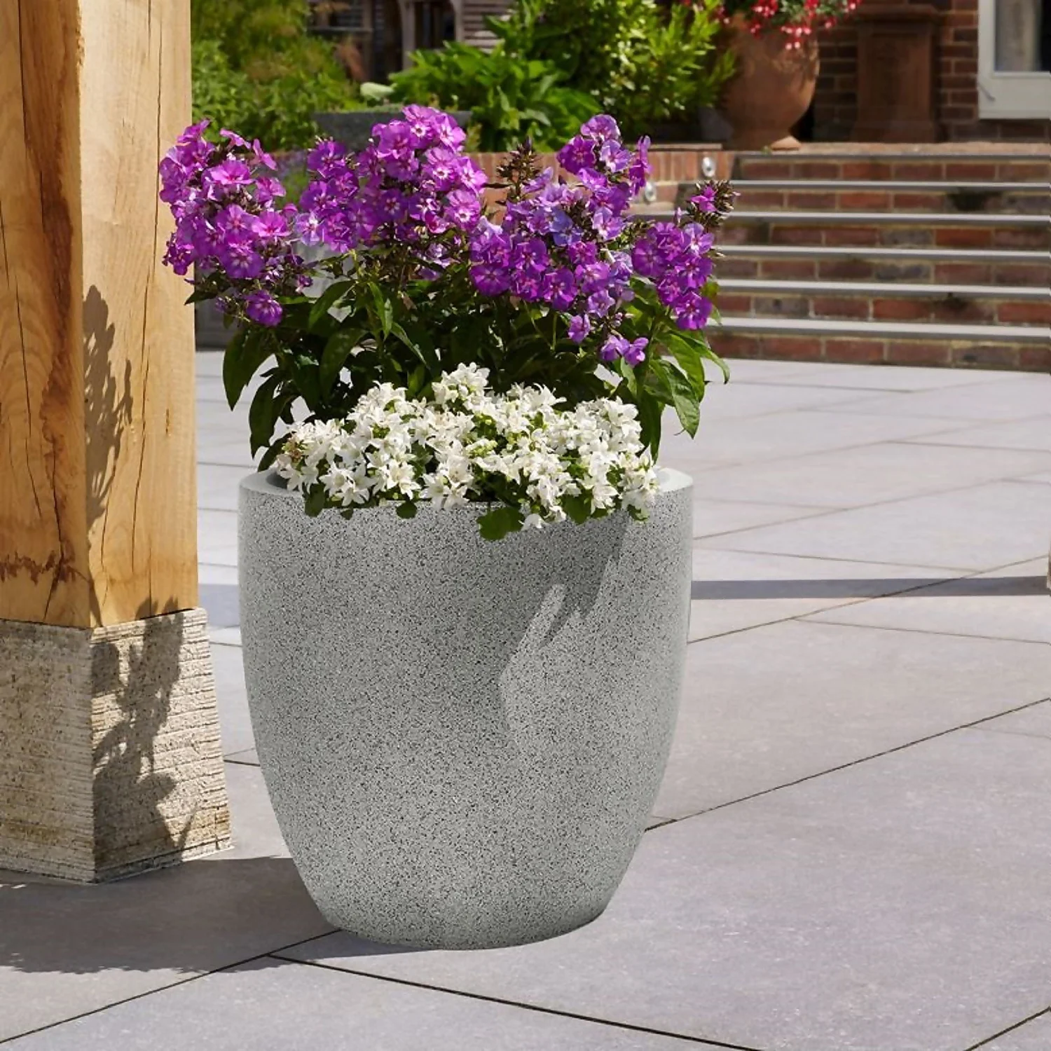 Sierra Grey Egg Planter - 32cm 4 Sierra Grey Egg Planter - 32cm - Image 2