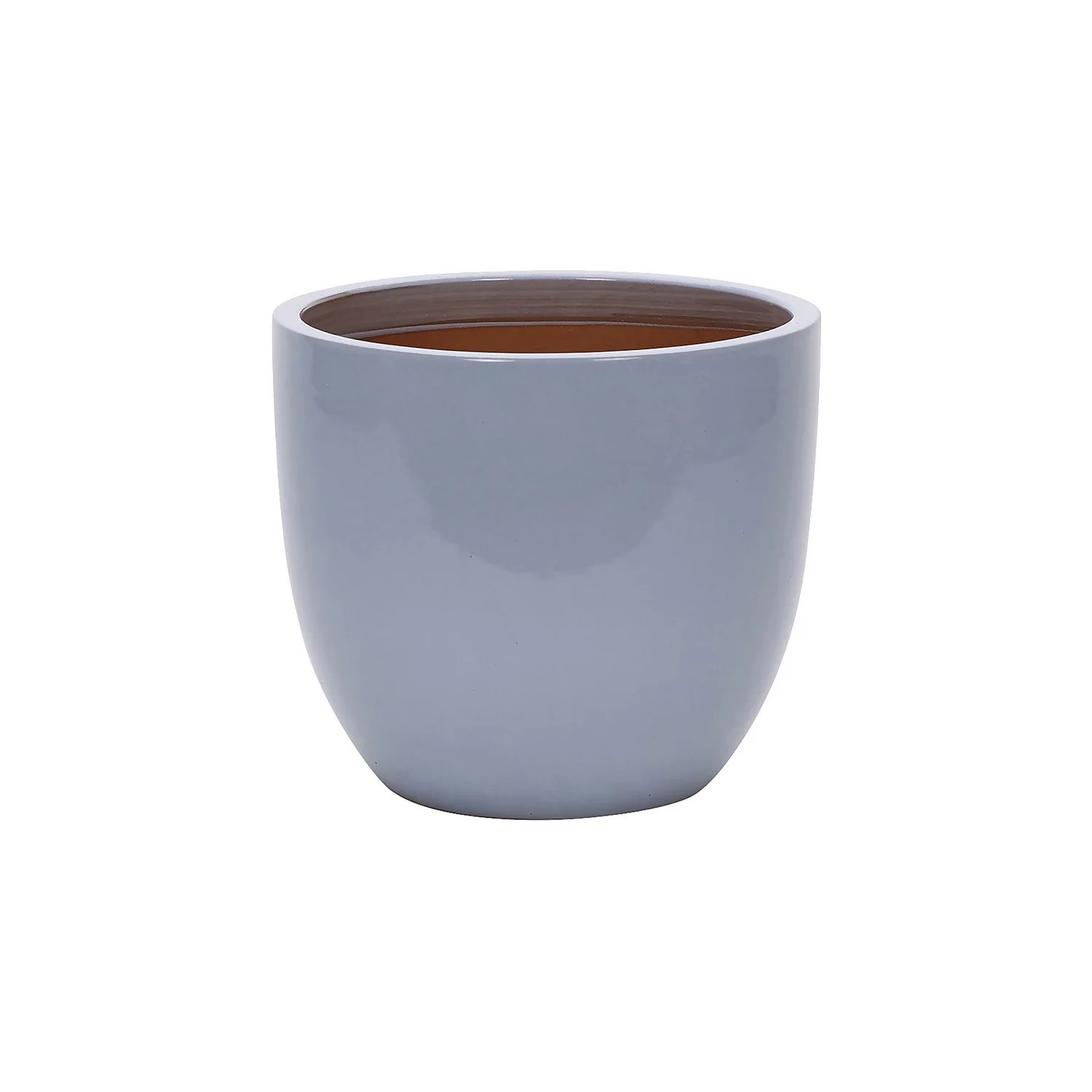 Glazed Blue Heritage Egg Pot - 21cm 3 Glazed Blue Heritage Egg Pot - 21cm