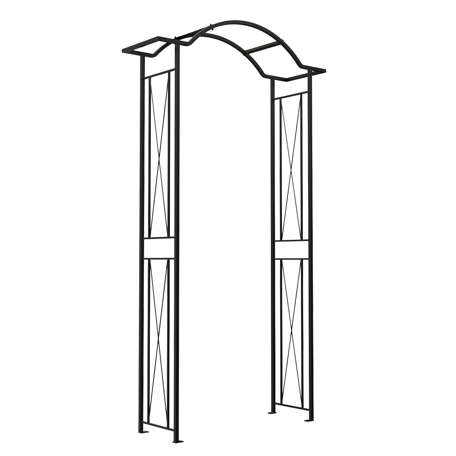 Panacea KD Wave Top Steel Garden Arch - Black 3 Panacea KD Wave Top Steel Garden Arch - Black