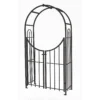 Panacea Arched Top Garden Steel Arch With Gate - Black -Garden Outdoor Equipment Store 13480855 1054931199737376