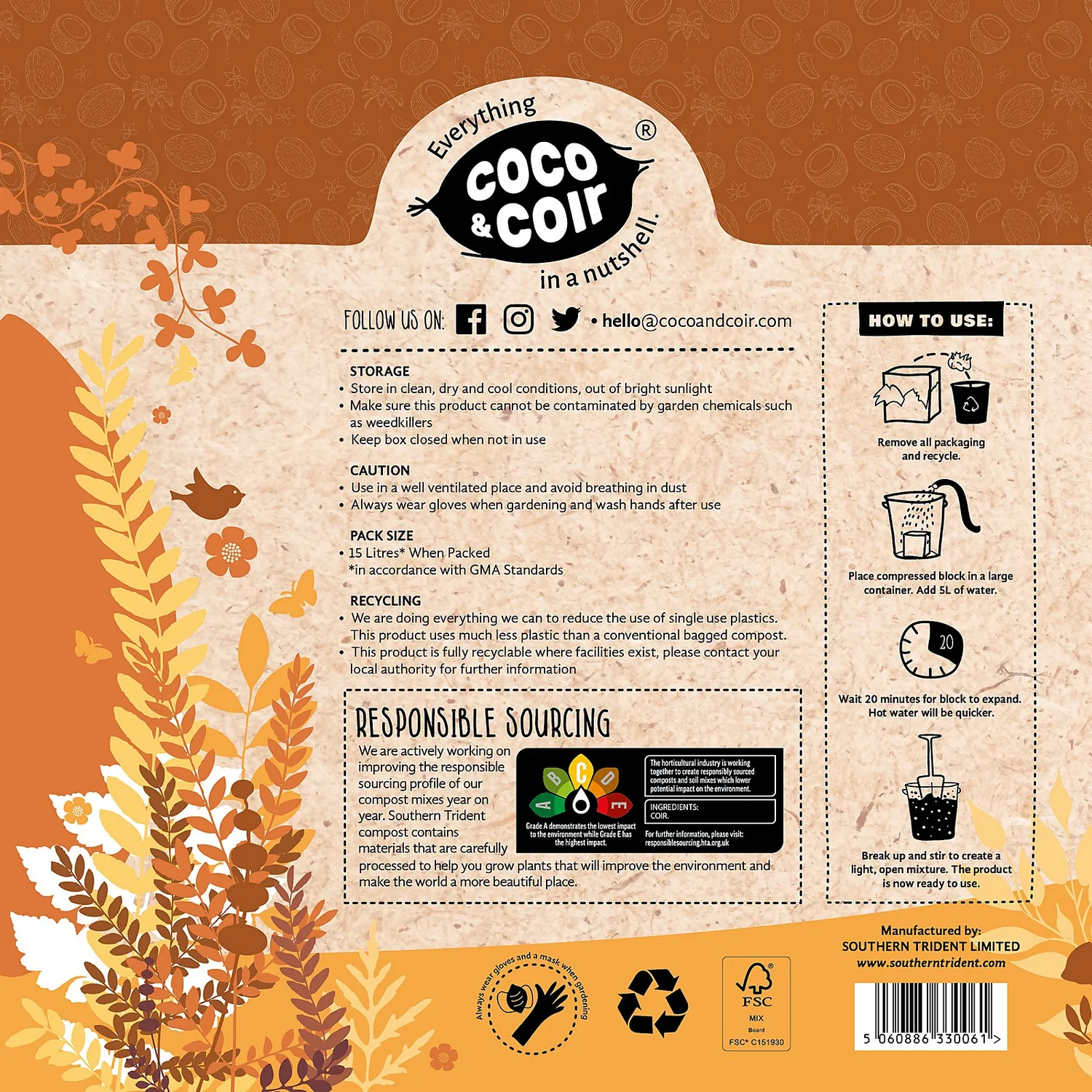 Coco & Coir Coco Boost All Purpose Compost With Added Nutrients - 15L 6 Coco & Coir Coco Boost All Purpose Compost With Added Nutrients - 15L - Image 4