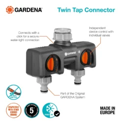 GARDENA Twin-Tap Hose Pipe Connector -Garden Outdoor Equipment Store 13489627 8324920780905436
