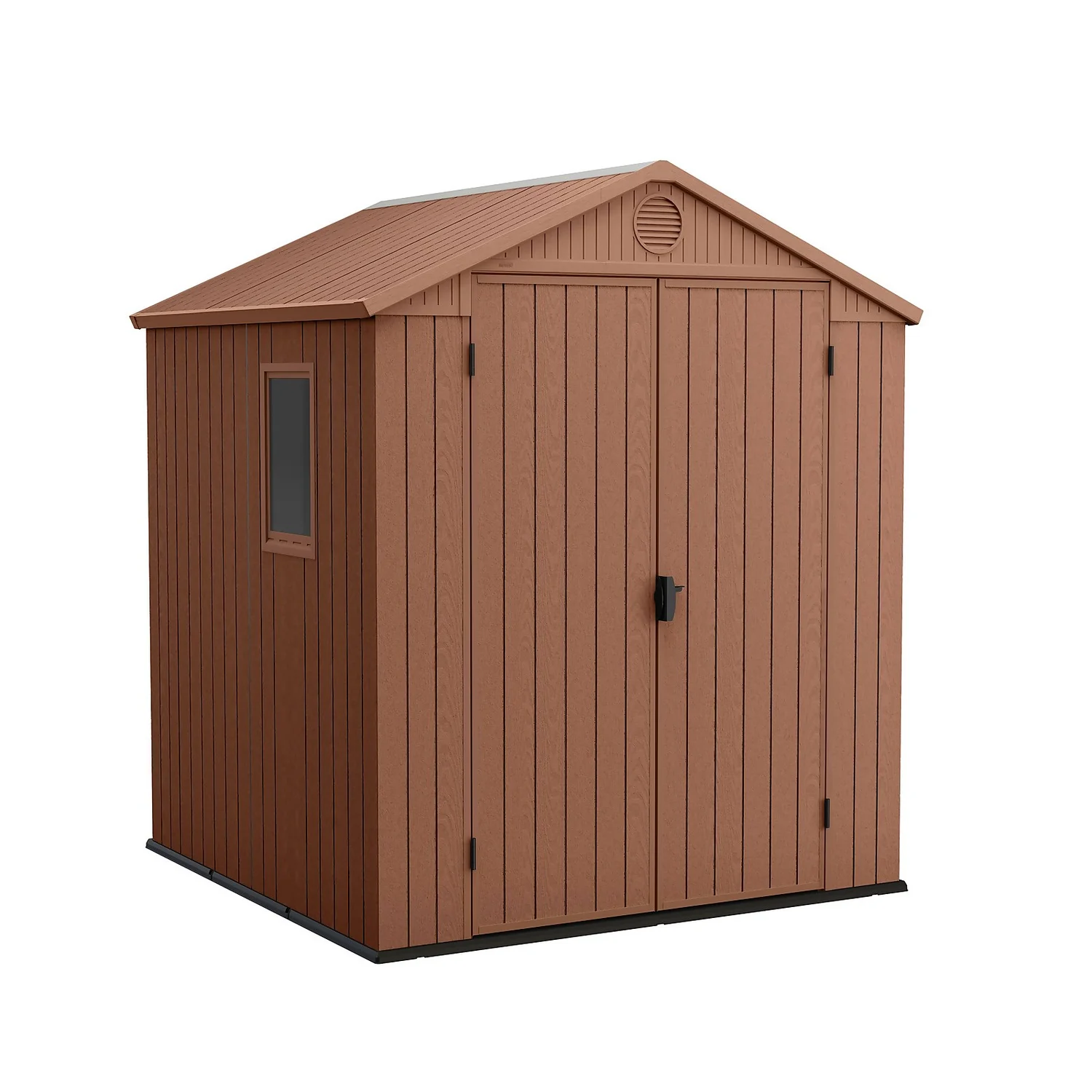 Keter Darwin Outdoor Apex Garden Storage Shed 6ft X 6ft - Brown 3 Keter Darwin Outdoor Apex Garden Storage Shed 6ft X 6ft - Brown