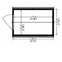 Shire 6 X 4ft Pressure Treated Overlap Garden Shed -Garden Outdoor Equipment Store 13505232 1014933761920055