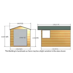Shire 7 X 10ft Guernsey Double Door Garden Shed - Including Installation -Garden Outdoor Equipment Store 13505247 1064926475405413