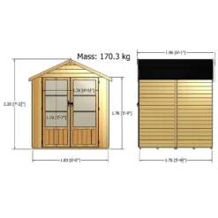 Shire 6 X 6ft Oatland Double Door Summerhouse -Garden Outdoor Equipment Store 13505283 1014931992293048