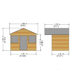 Shire 6 X 5ft Stork Kids Wooden Playhouse - Including Installation -Garden Outdoor Equipment Store 13505337 7284931992941237