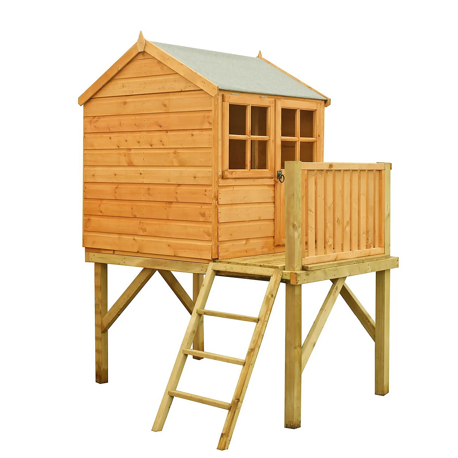 Shire 6 X 4ft Bunny And Platform Kids Wooden Playhouse 3 Shire 6 X 4ft Bunny And Platform Kids Wooden Playhouse