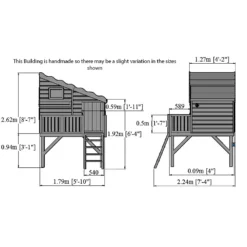 Shire 6x4ft Command Post Wooden Playhouse With Platform - Including Installation 11 Shire 6x4ft Command Post Wooden Playhouse With Platform - Including Installation -Garden Outdoor Equipment Store 13505342 1124931993026995