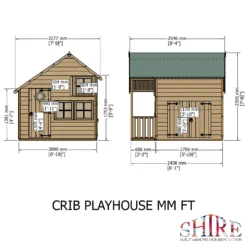 Shire 6 X 8ft Crib Kids Wooden Playhouse 12 Shire 6 X 8ft Crib Kids Wooden Playhouse -Garden Outdoor Equipment Store 13505345 1044931991880098
