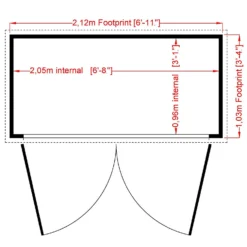 Shire 7 X 3ft Shiplap Double Door Bike Storage -Garden Outdoor Equipment Store 13505353 1284931992709844