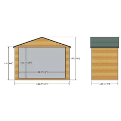 Shire 7 X 3ft Shiplap Double Door Bike Storage -Garden Outdoor Equipment Store 13505353 2344931992657647