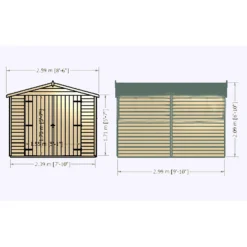 Shire 10x8 Overlap Garden Shed No Windows - Including Installation 19 Shire 10x8 Overlap Garden Shed No Windows - Including Installation -Garden Outdoor Equipment Store 13508662 9814933734896370